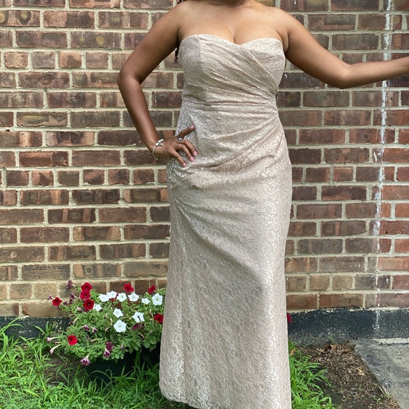 0409 NWOT David’s Bridal Strapless Gown - Picture 2 of 13